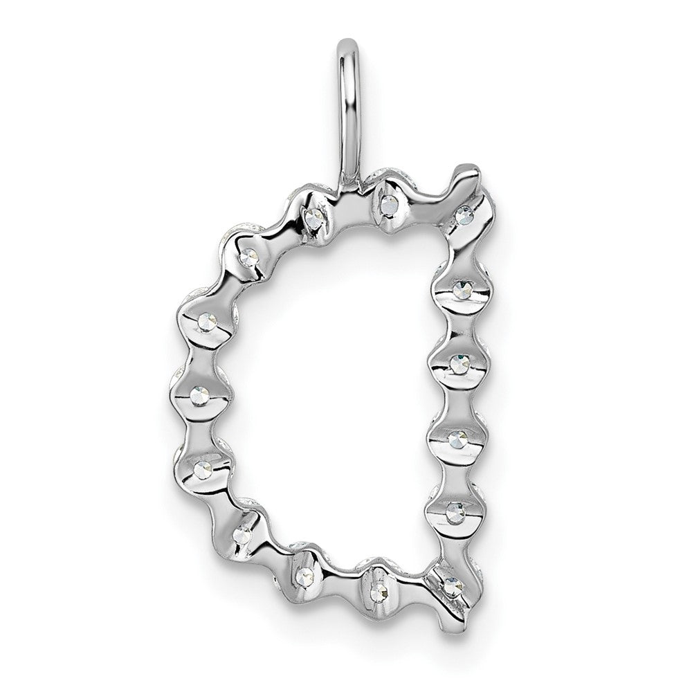 True Origin 14k White Gold 1/2 carat Lab Grown Diamond VS DEF Alphabet D Pendant