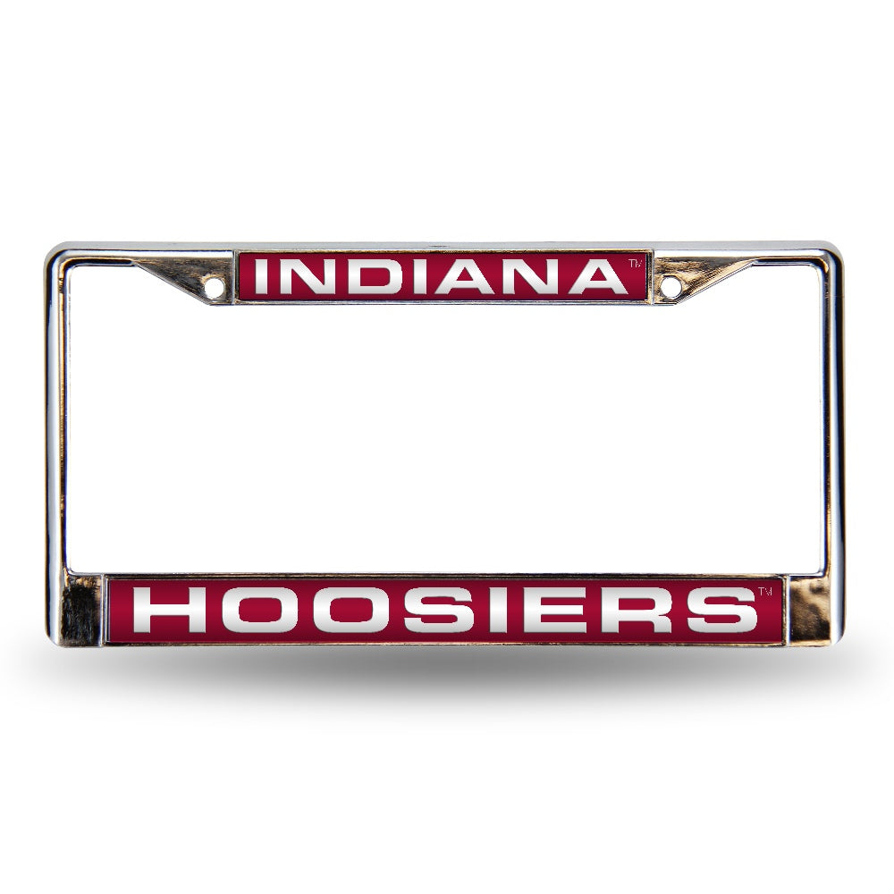 Indiana-IU-Hoosier's Chrome Metal Laser Cut License Plate Frame