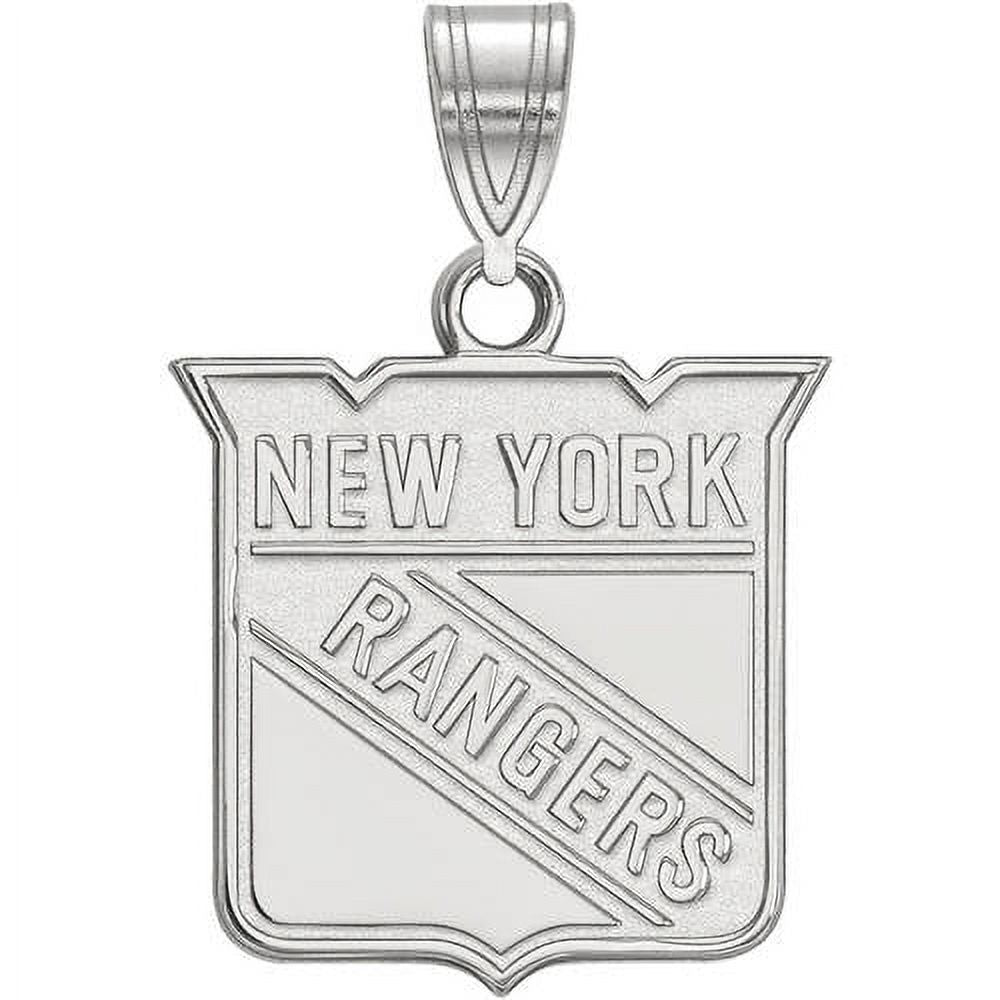 LogoArt NHL New York Rangers Sterling Silver Medium Pendant