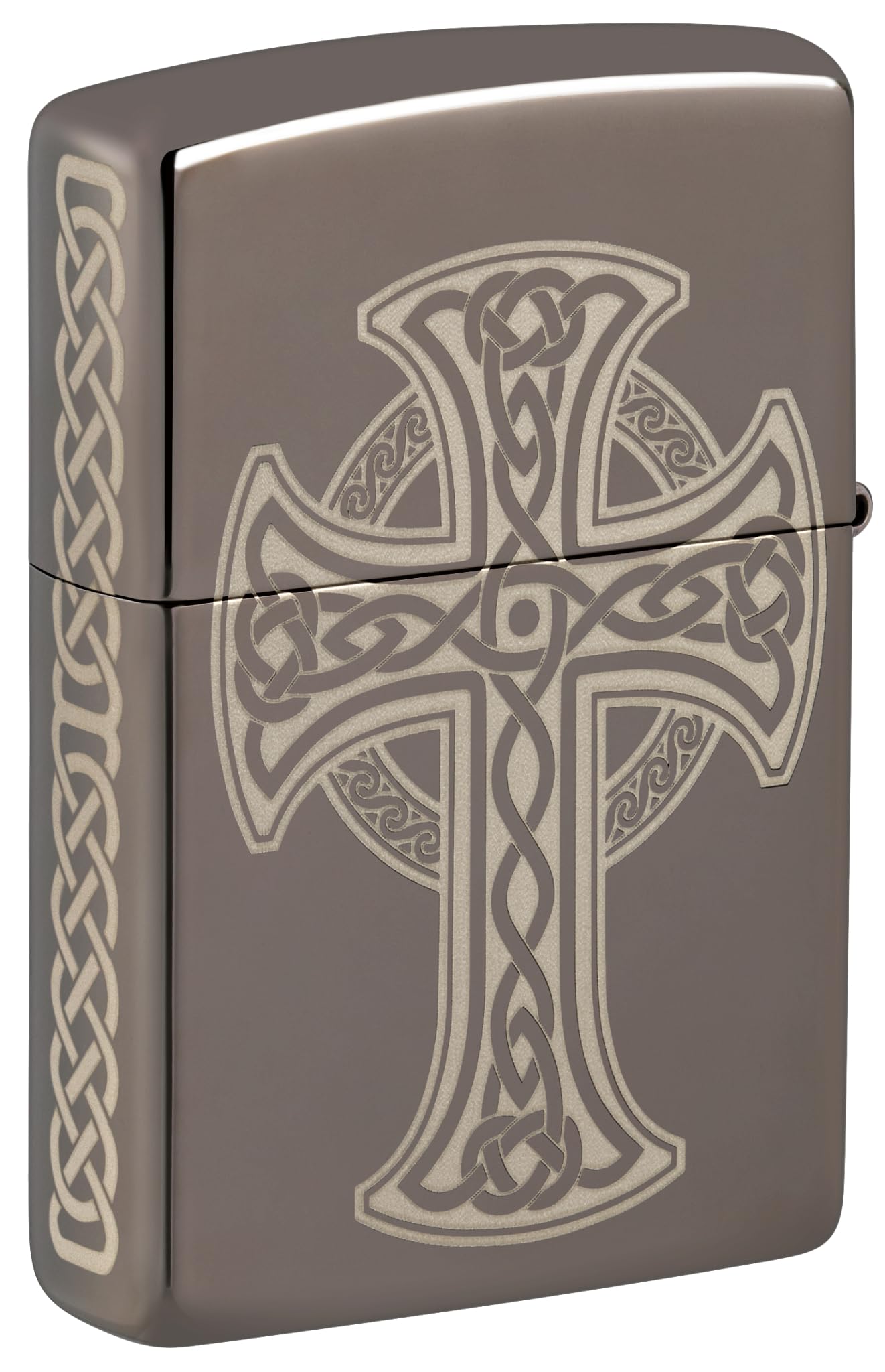 Zippo 48614 Black Ice Celtic Cross Design Windproof Pocket Lighter