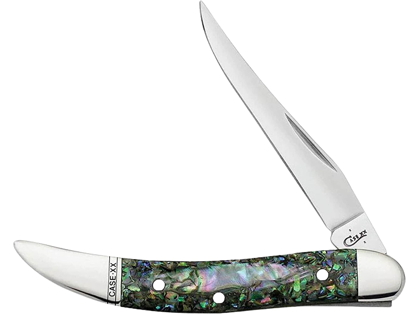 Case XX Knives Genuine Abalone Tiny Toothpick Pocket Knife