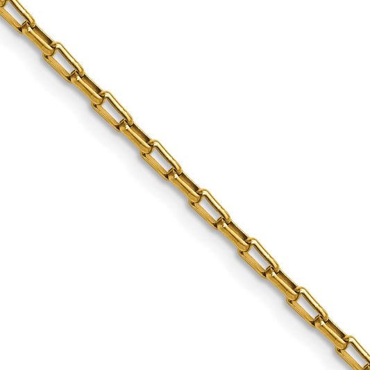 Chisel Stainless Steel Polished Yellow IP-plated 2.2mm 18 inch Fancy Box/Paperclip Link Chain