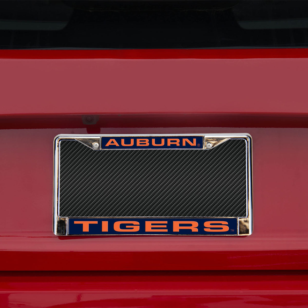 Auburn-Tiger's Chrome Metal Laser Cut License Plate Frame
