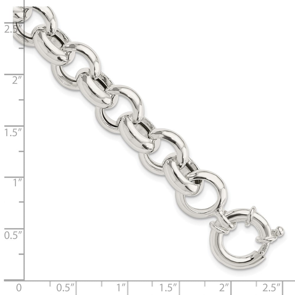 Sterling Silver Polished Fancy Link Bracelet 8 inches