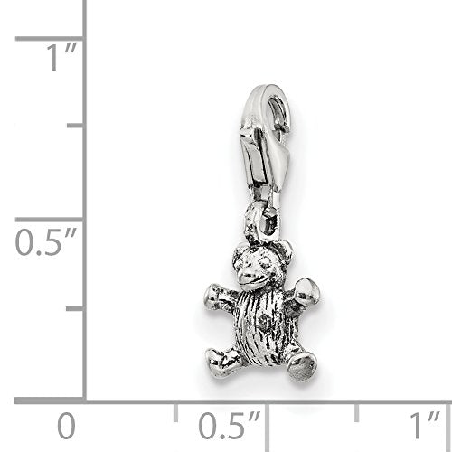 Sterling Silver Reflections Teddy Bear Click-on for Bead