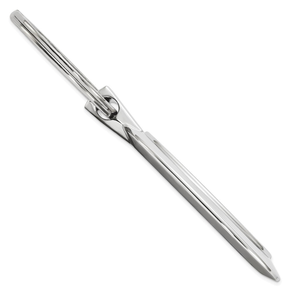 Nickel-plated Polished and Satin Engravable Oval Key Ring