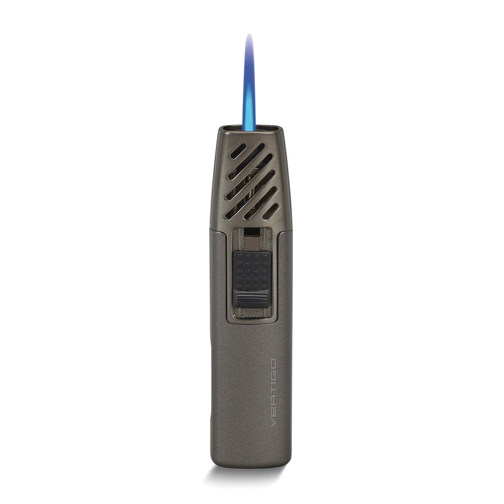 Vertigo Gunmetal Gnome Slim Single Torch Flame Lighter