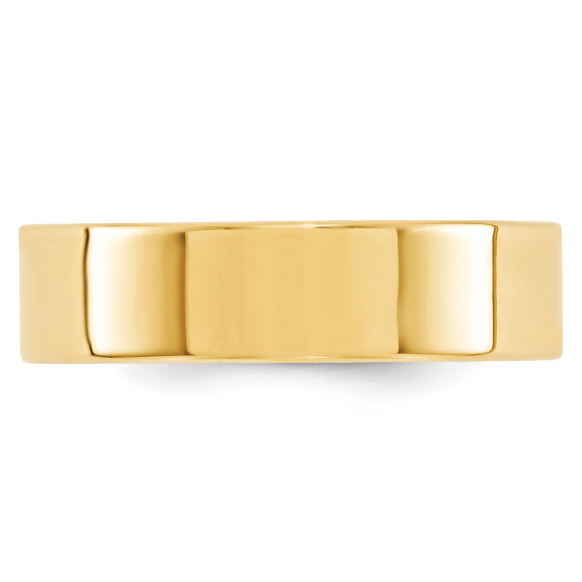 Primal Gold 14 Karat Yellow Gold 6mm Standard Flat Comfort Fit Band