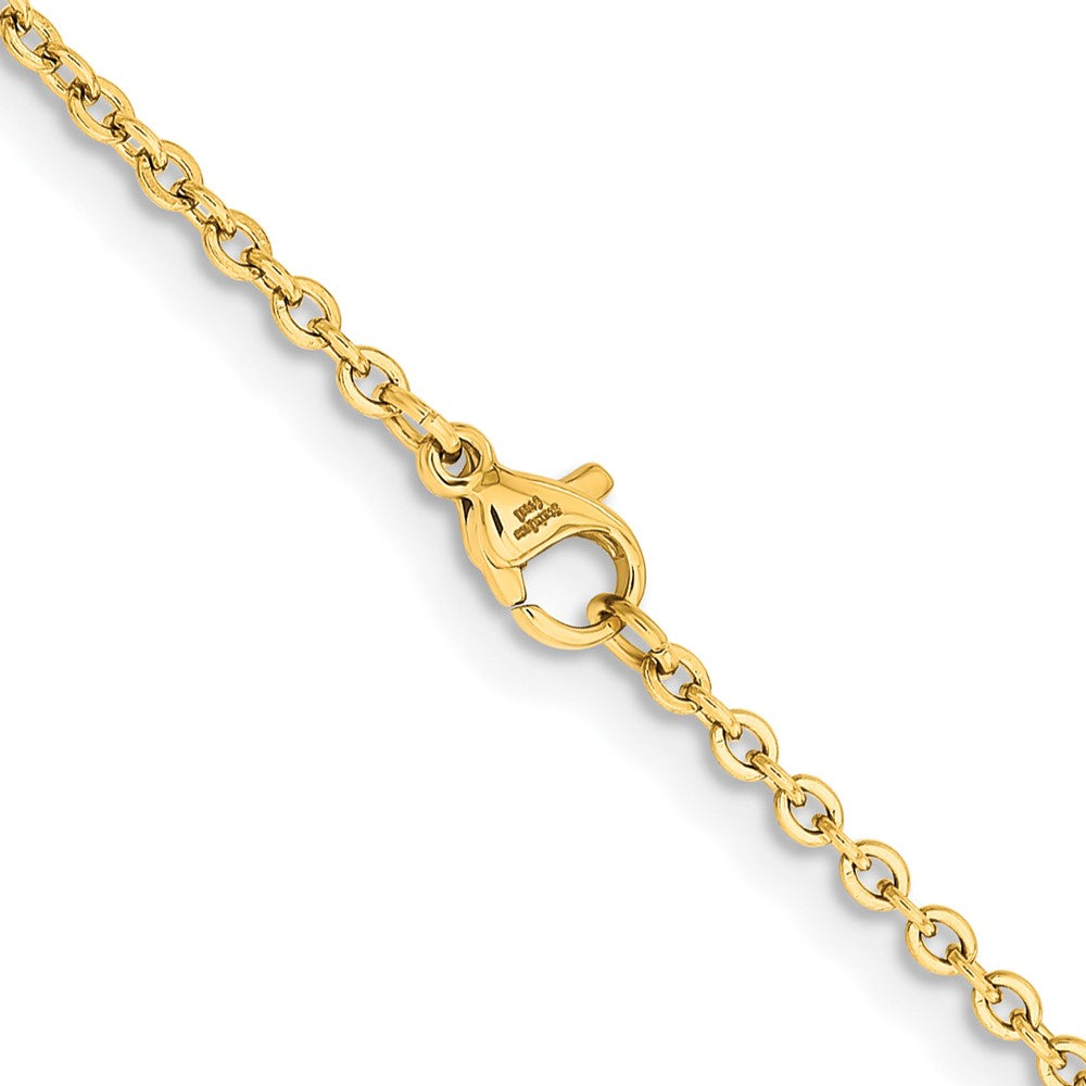 Stainless Steel Polished Yellow IP-plated 2.3mm 18in Cable Chain