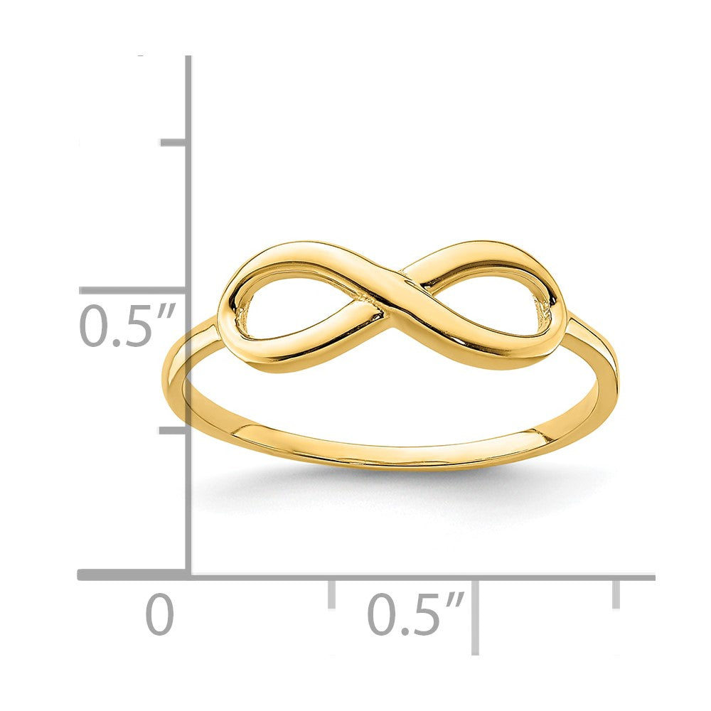 10K Infinity Ring Yellow Gold