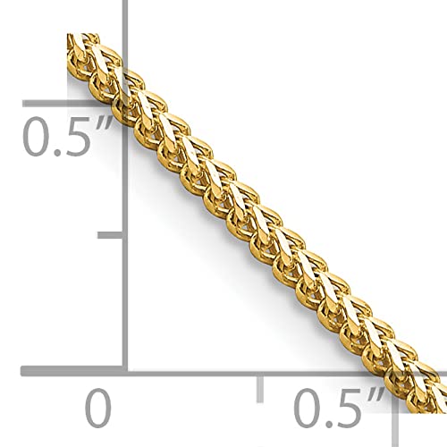 14K 24 inch 1.5mm Franco with Lobster Clasp Chain