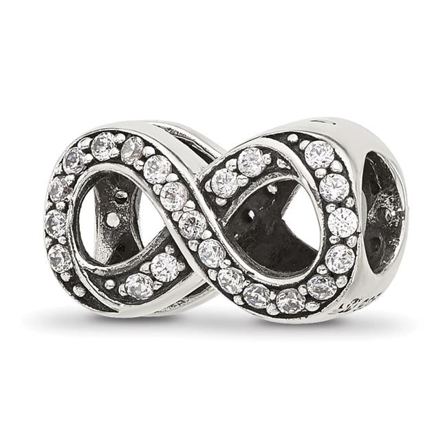 Sterling Silver Reflections CZ Infinity Bead