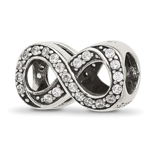 Sterling Silver Reflections CZ Infinity Bead