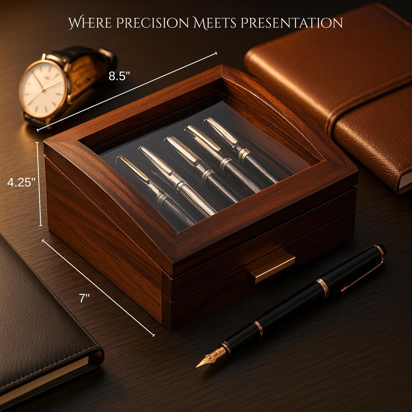 Bey Berk Walnut Wood 19-pen Box