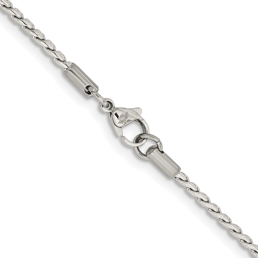 Stainless Steel Polished 2.5mm 16in Fancy Link Chain