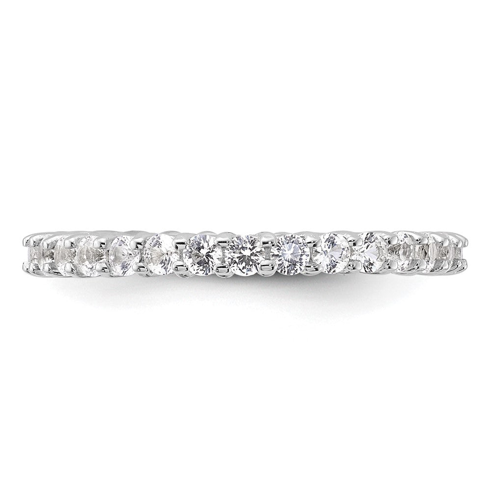 Sterling Silver Stackable Expressions Created White Sapphire Ring