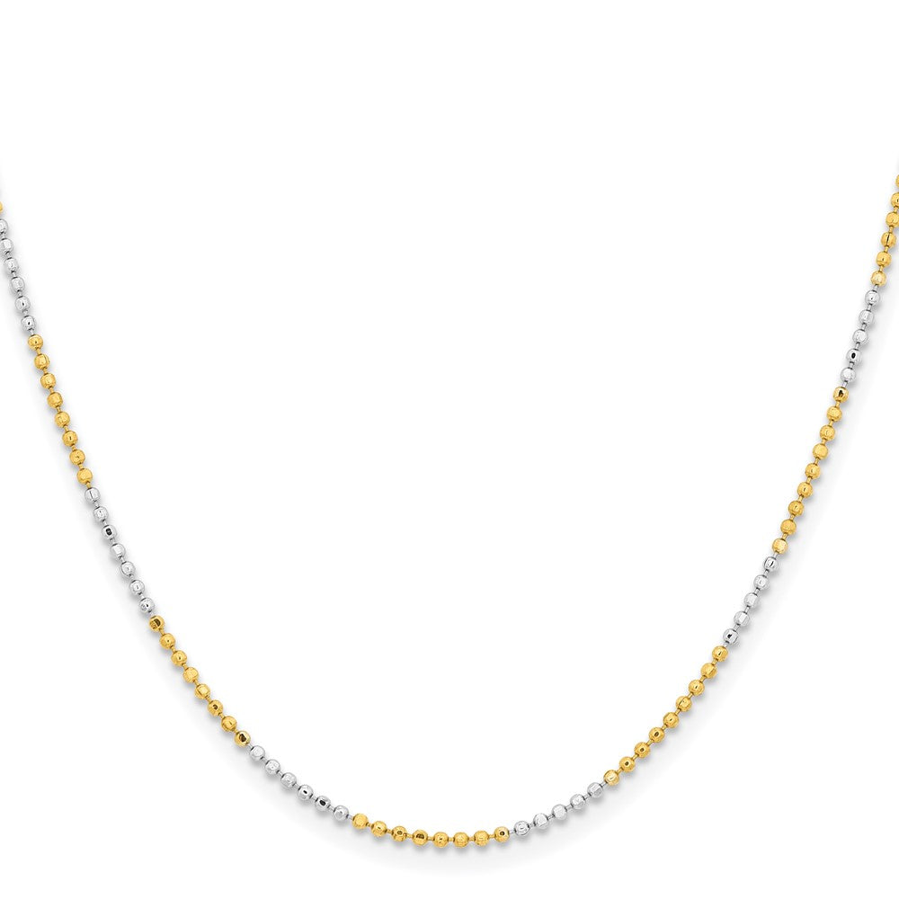 White & Yellow Rhodium over Brass 1.5mm Ball Chain