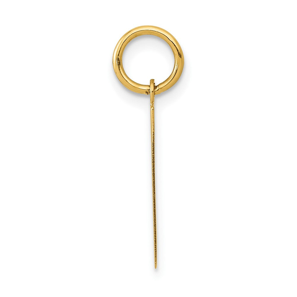 14k Medium Polished Number 1 Charm