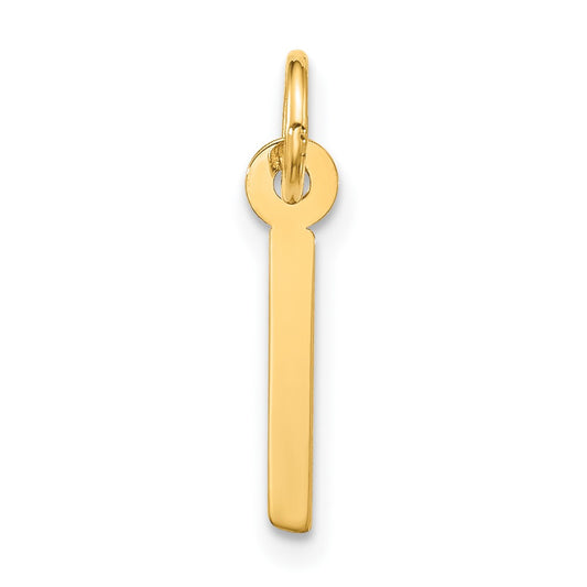 10k Large Slanted Block Initial I Charm