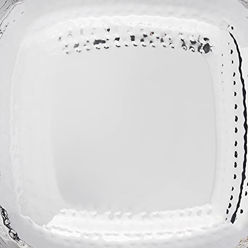 Leeber 70066 10.5 x 2.75 in. Butterfly Large Square Serving Bowl, Silver & Gold