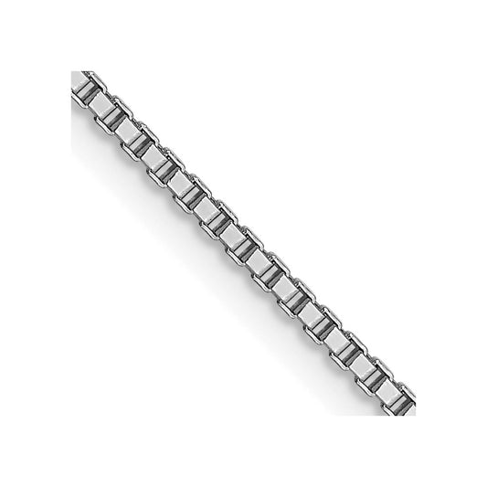 14K White Gold 1mm Box Chain