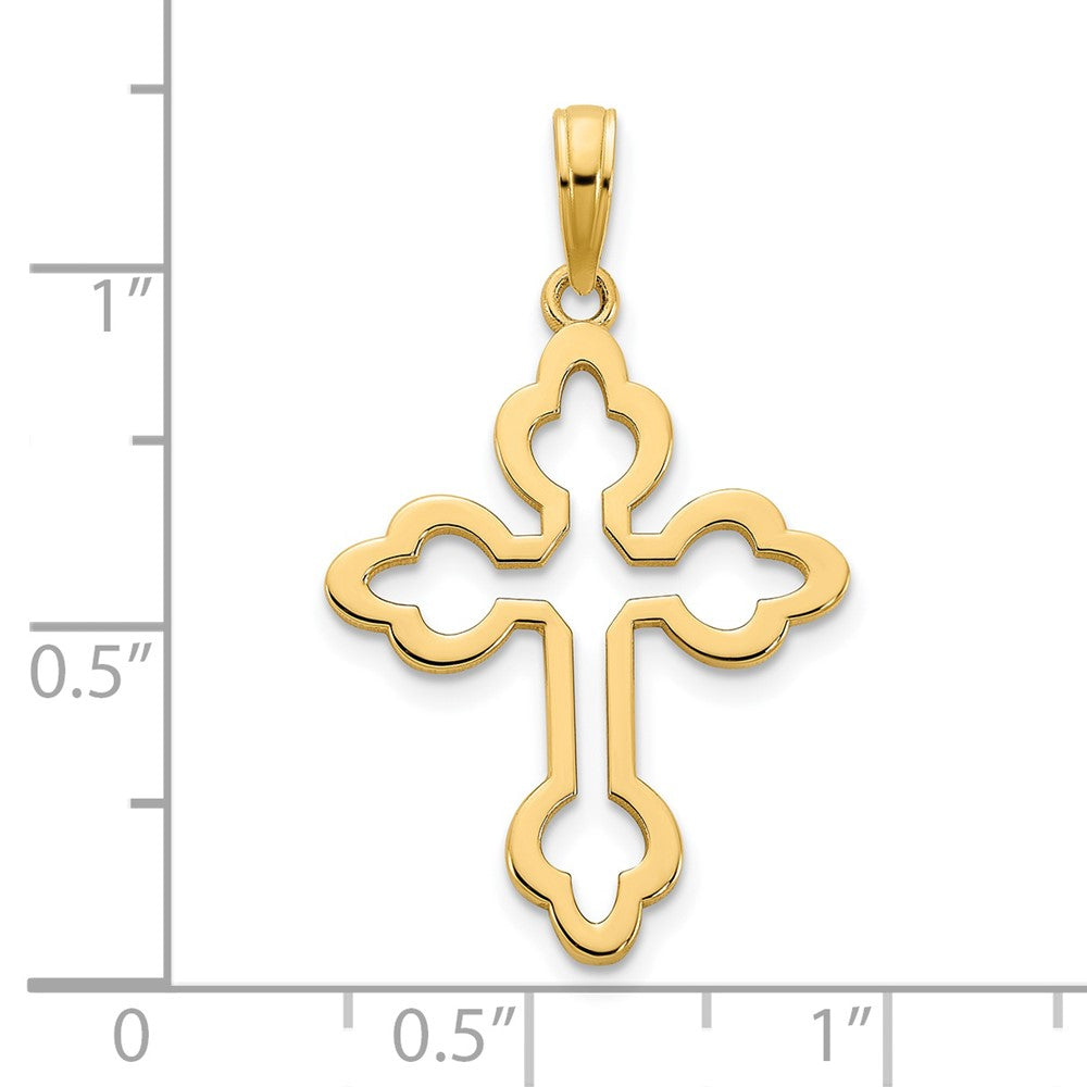 14k Yellow Gold Cross Charm