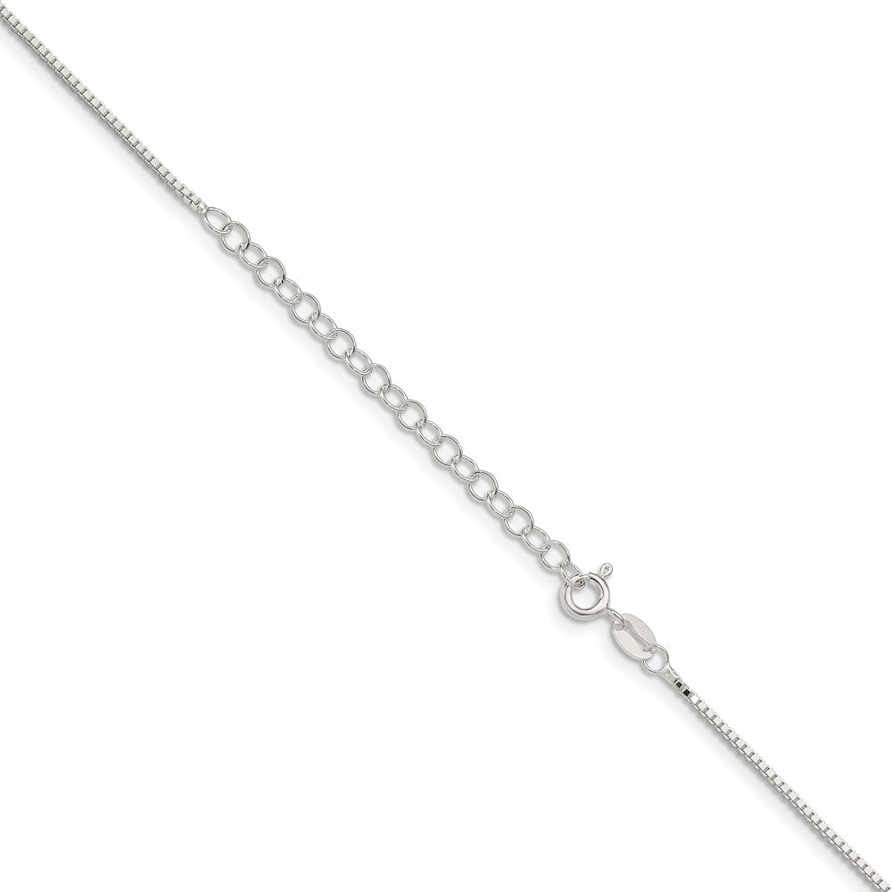 Sterling Silver 1.1mm Box Chain w/2in ext. 18 Inches