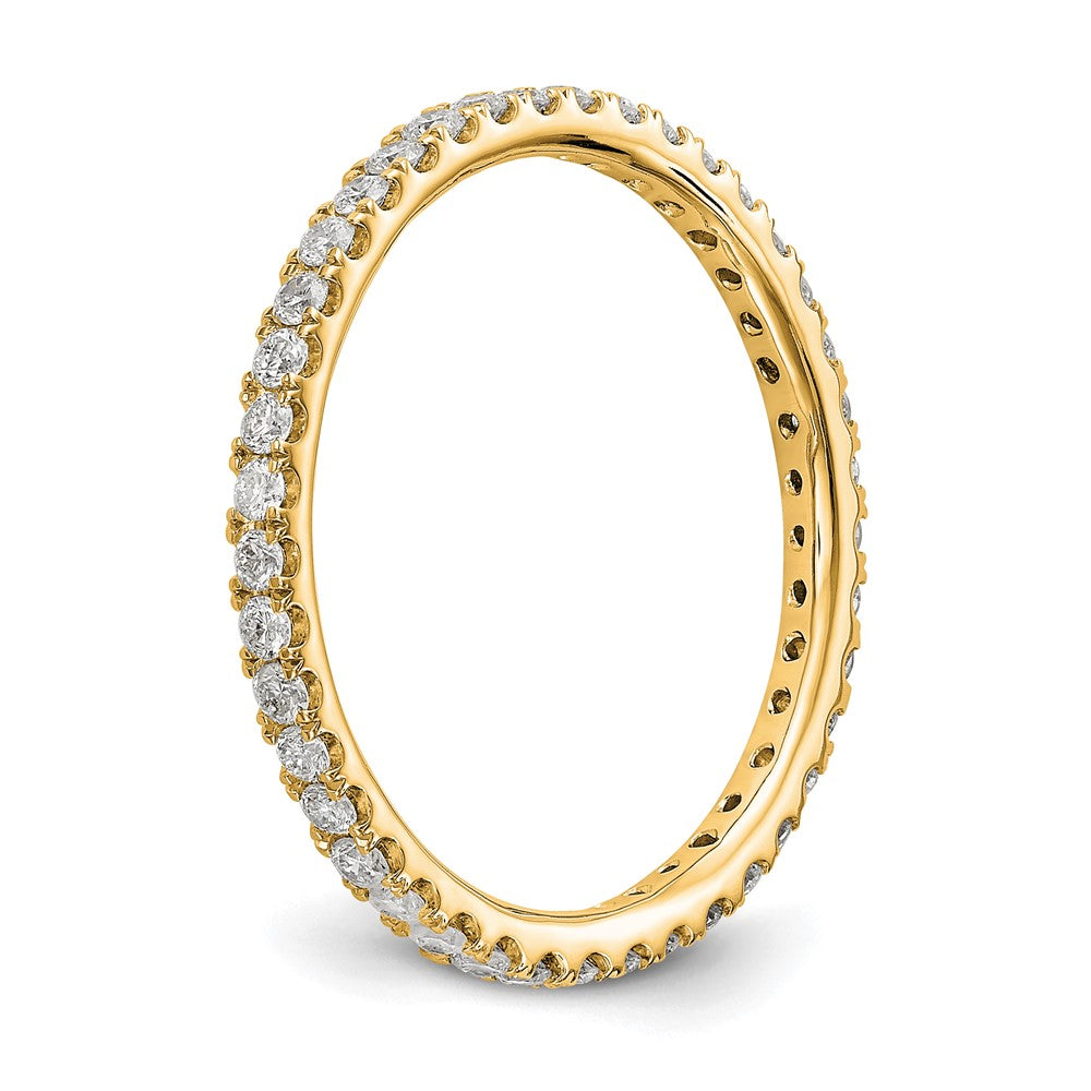 14k 1/2 carat Lab Grown Diamond VS/SI+ G+ Size 6 Shared Prong Eternity Band