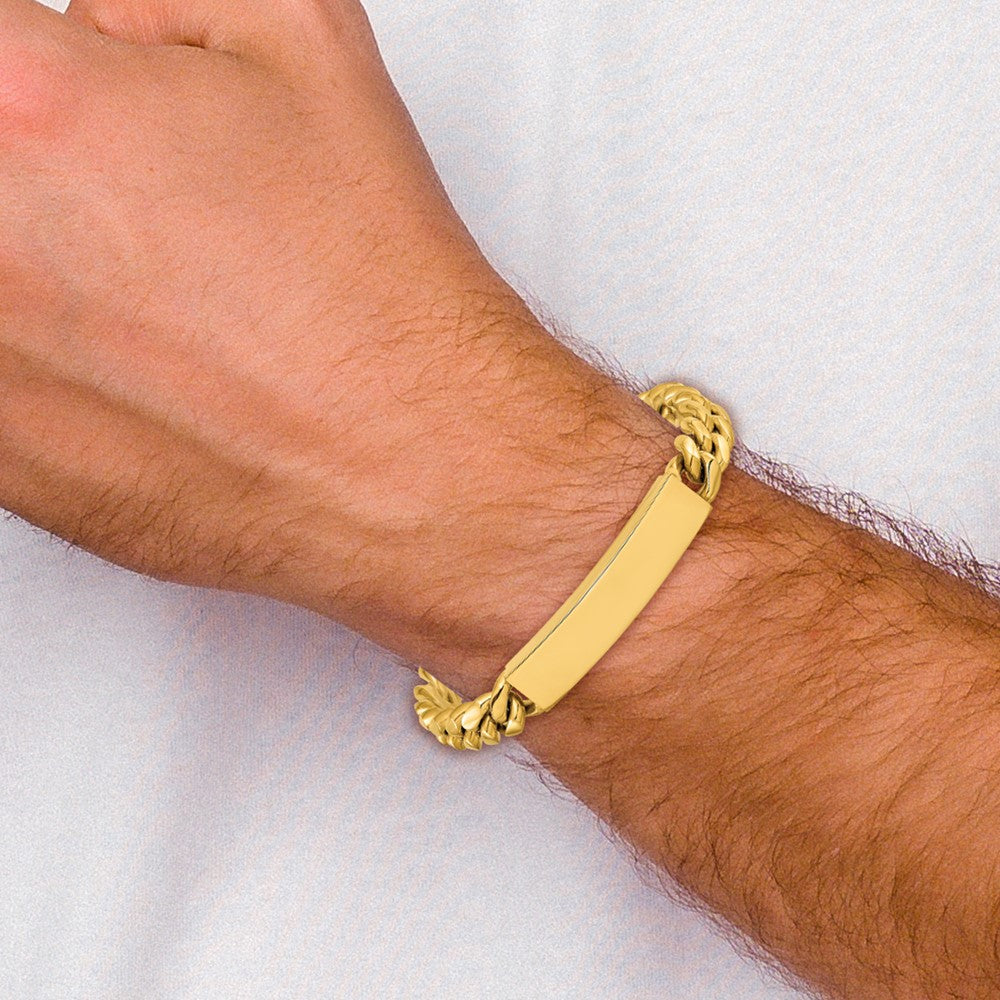 Chisel Stainless Steel Polished 10mm Yellow IP-plated 8.5 inch ID Bracelet 8.5 inches