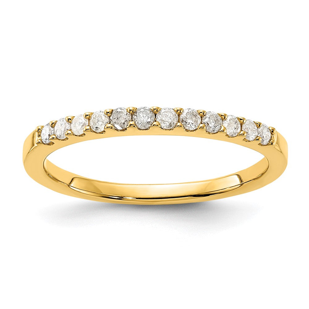 Sterling Silver Gold Tone Diamond Wedding Band