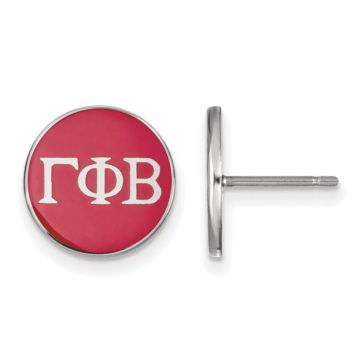 Sterling Silver Official Licensed Greek Sororities Gamma Phi Beta (???) Enameled Post Earrings
