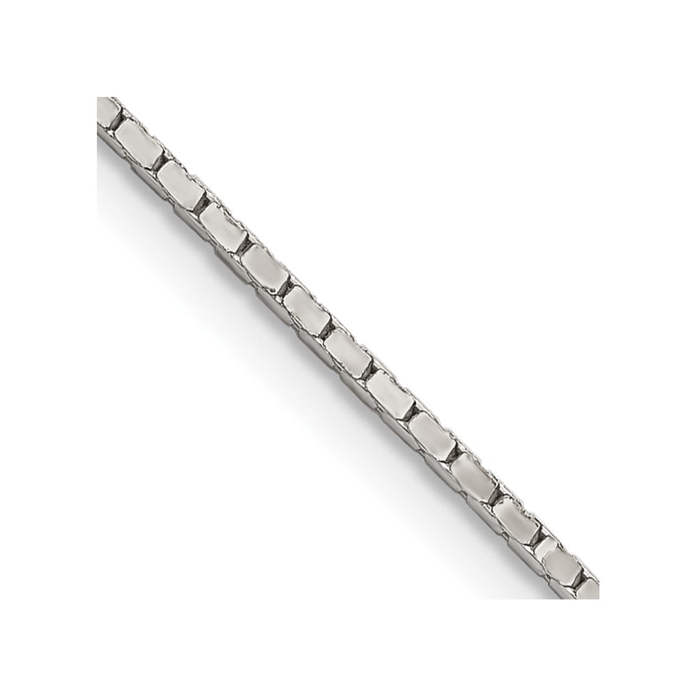 Sterling Silver 1.25mm Mirror Box Chain 20 Inches