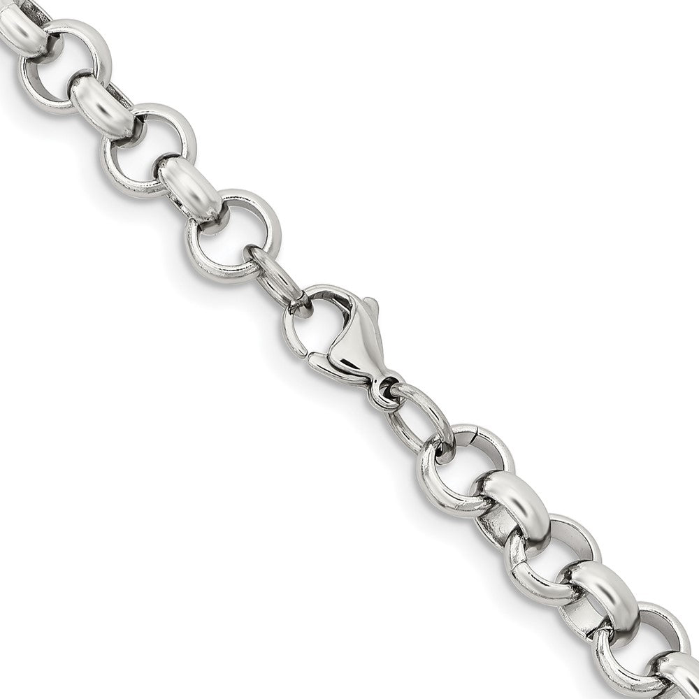 Stainless Steel Polished 8mm 24in Rolo Chain