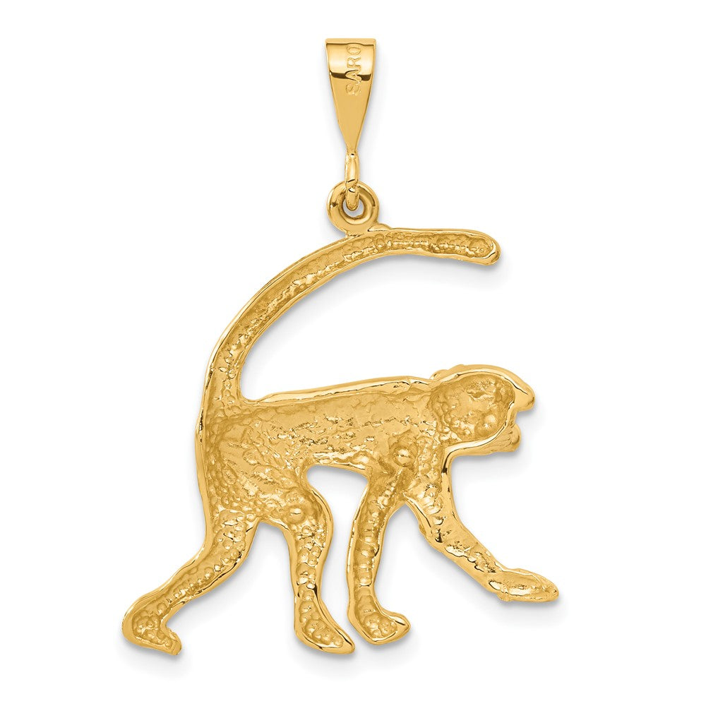 14k Monkey Charm Yellow Gold