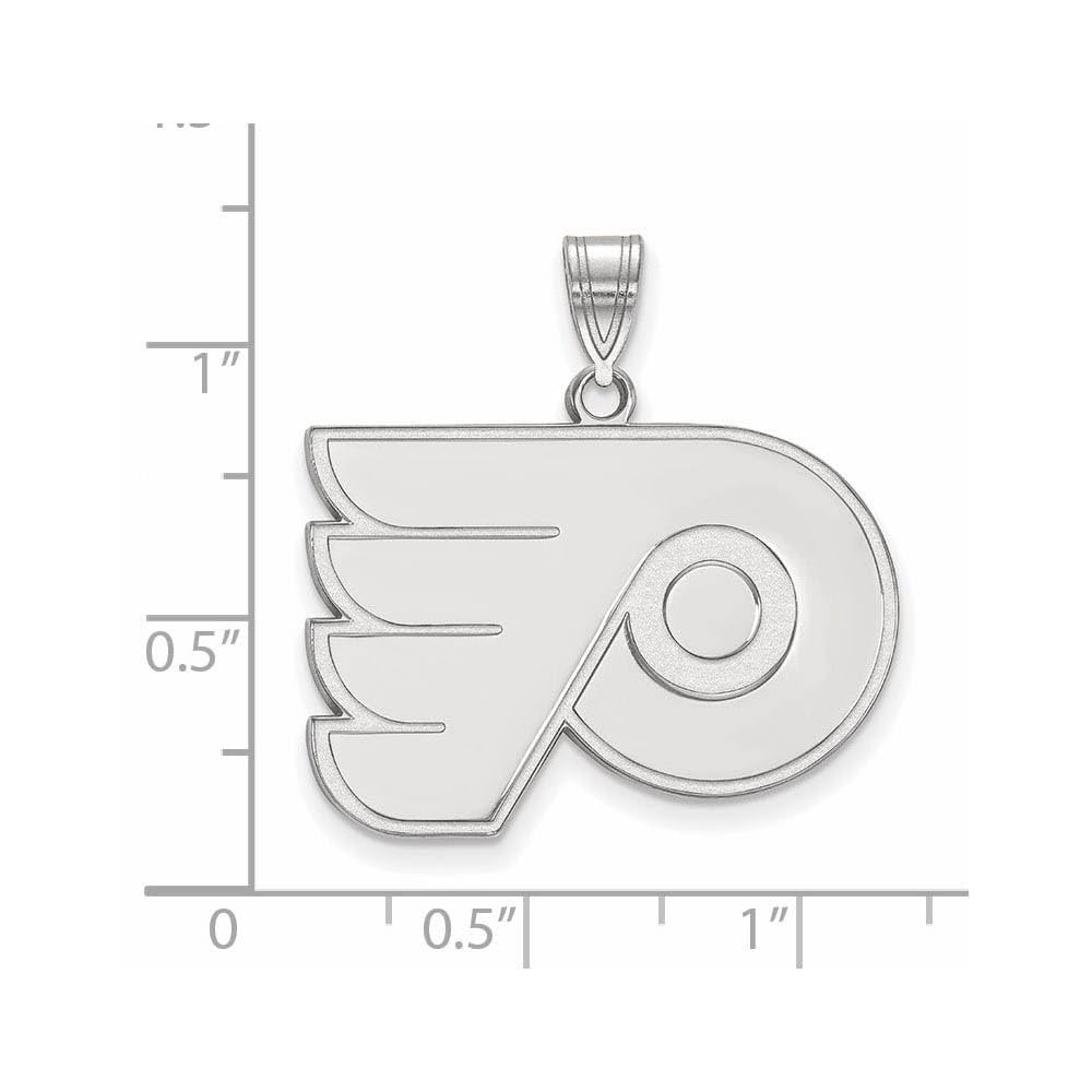 LogoArt NHL Philadelphia Flyers Sterling Silver Large Pendant