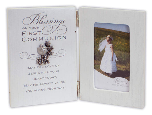 Cathedral Art Hinged Picture Frame-First Communion, One Size, Multicolored, Multi
