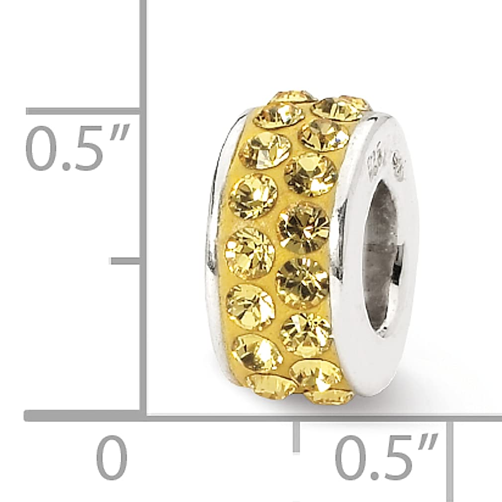 Sterling Silver Reflections Nov Double Row Preciosa Crystal Bead