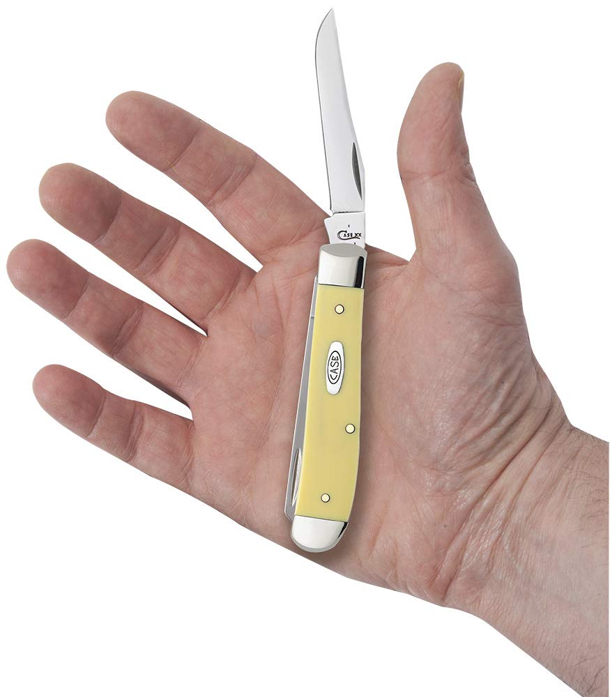 Case XX Knives Yellow Synthetic Mini Trapper Pocket Knife