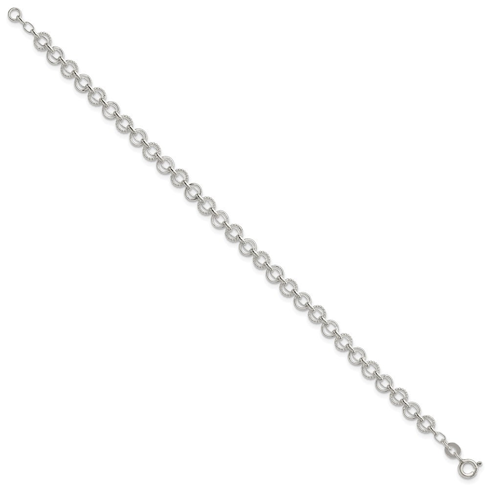 Sterling Silver 5mm Fancy Bracelet 7.25 inches