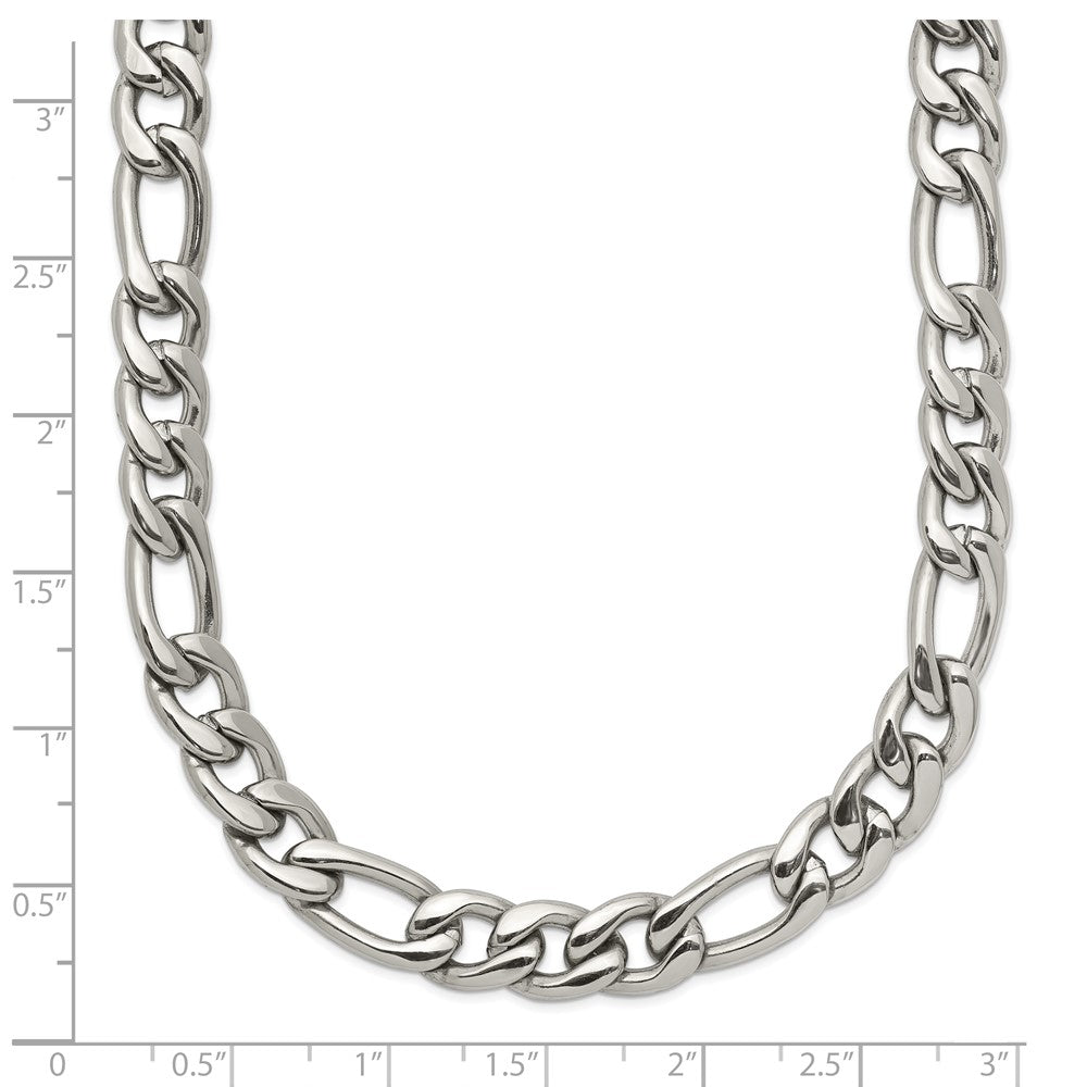 Chisel Stainless Steel Polished 8mm 20 inch Figaro Chain