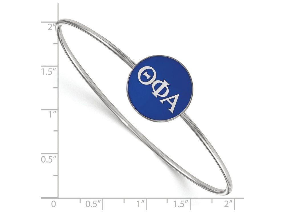 Sterling Silver Official Licensed Greek Sororities Theta Phi Alpha (???) Enameled Slip-on Bangle