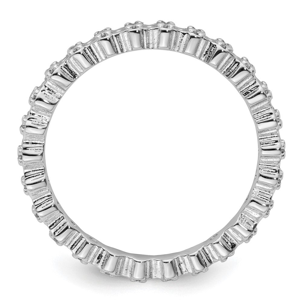 Sterling Silver Stackable Expressions Diamond Ring Size -5