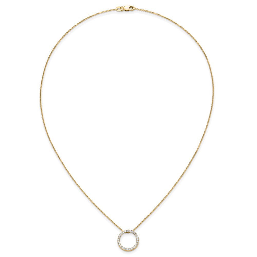 True Origin 14k 1/2 carat Lab Grown Diamond VS DEF 18 inch Eternity Pendant Necklace