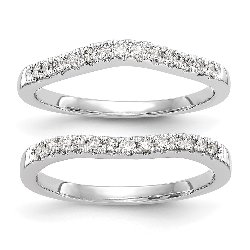 14k White Gold 1/4 carat Lab Grown Diamond VS/SI+ G+ Complete Band