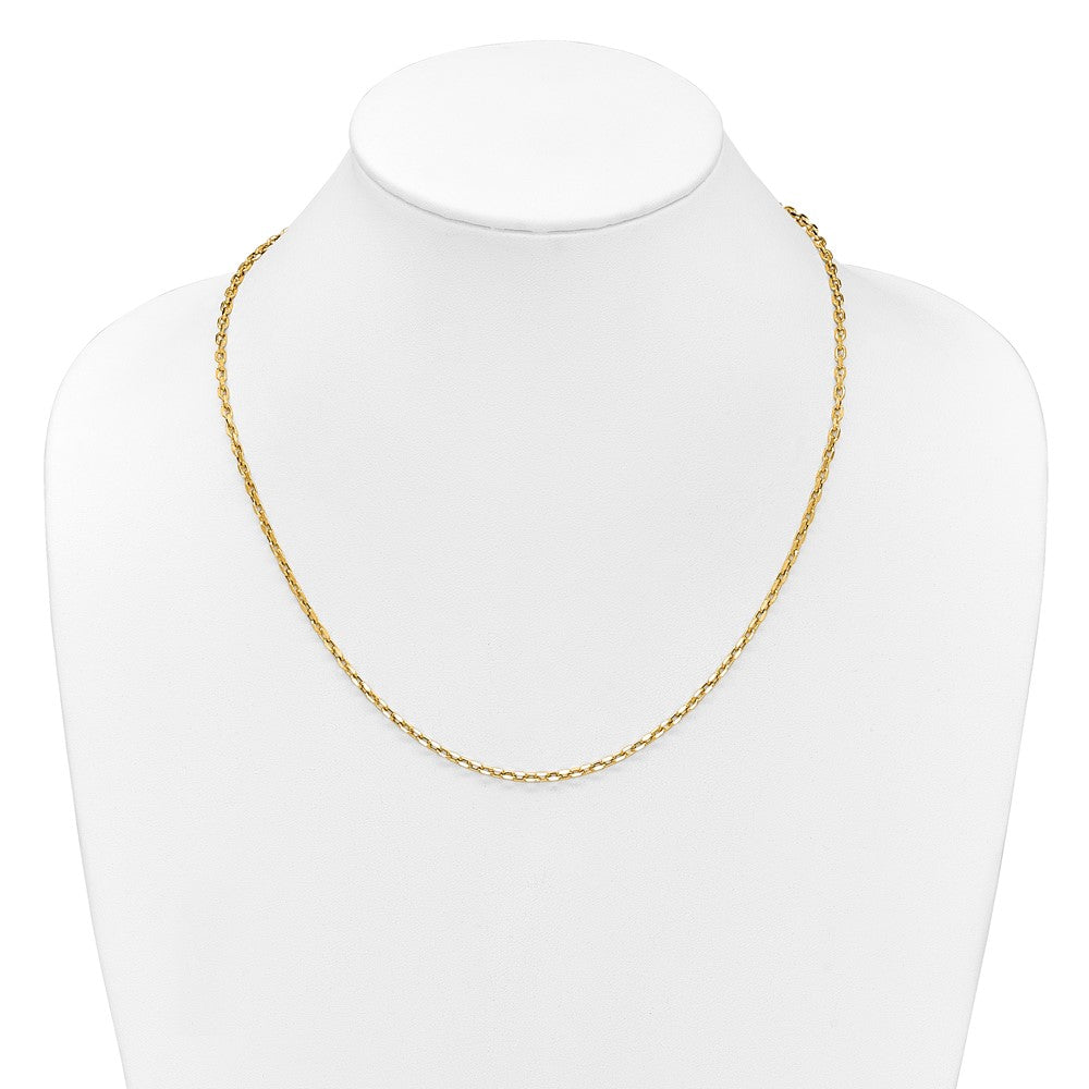 14K Adjustable 2.75mm Semi-Solid D/C Cable Chain