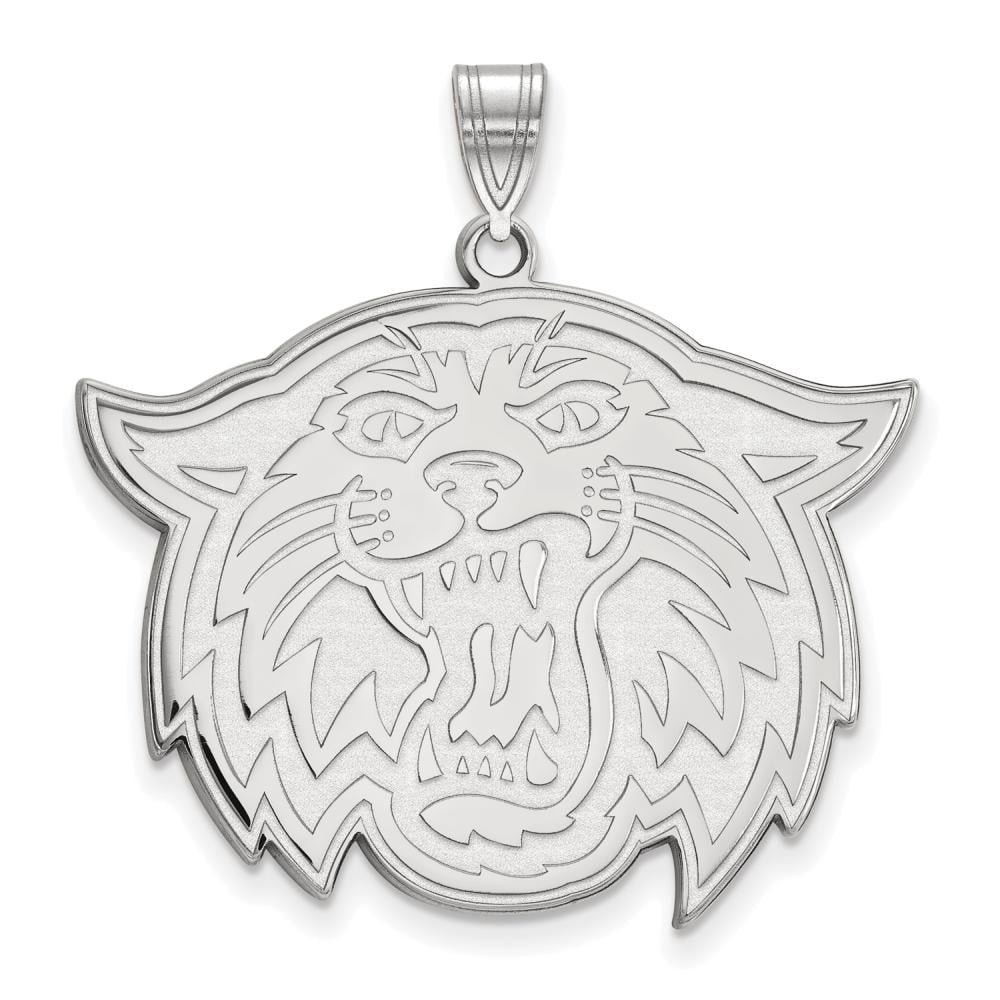 Sterling Silver Rhodium-plated LogoArt Villanova University Wildcat Extra Large Pendant QSS035VIL
