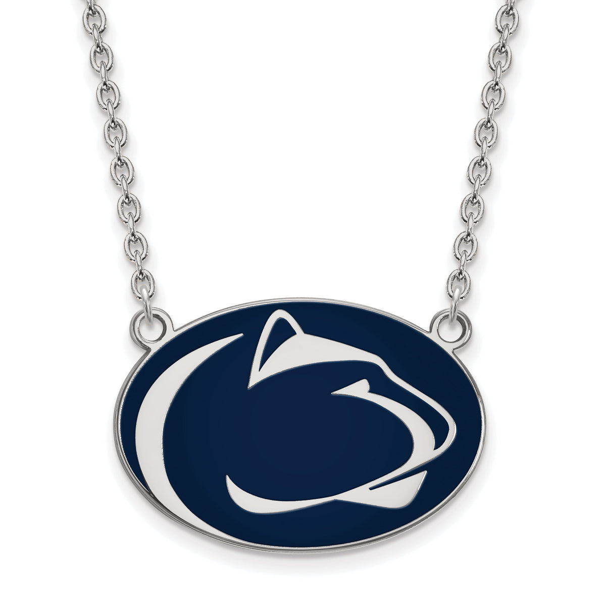 LogoArt Sterling Silver Penn State University Large Enamel Pendant Necklace Female Adult