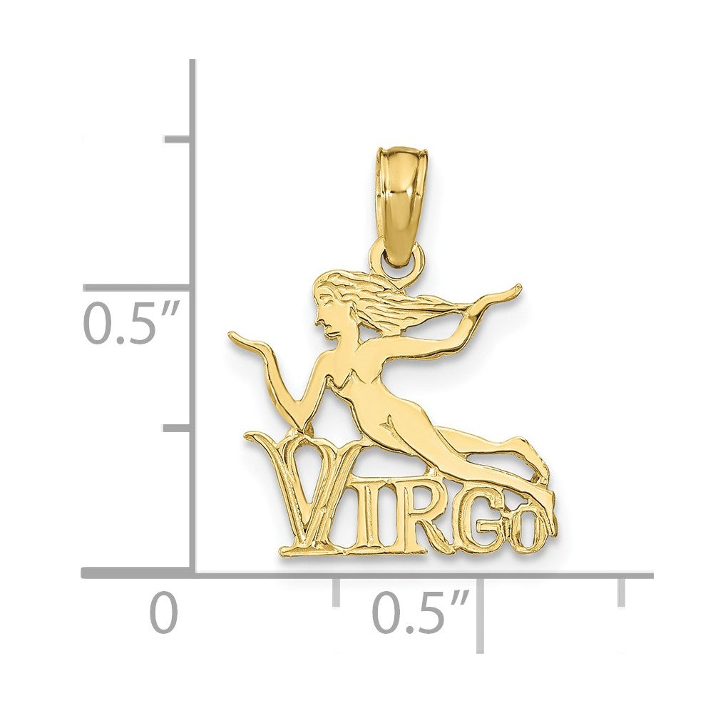 10K VIRGO Zodiac Charm