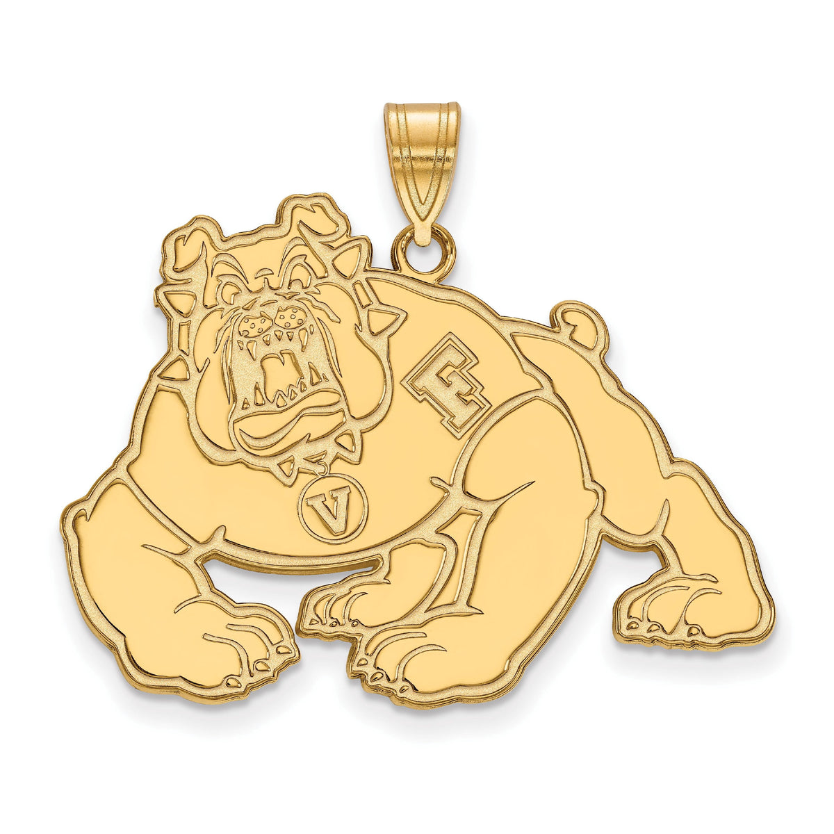 14k Yellow Gold Logoart California State University Fresno Extra Large Pendant