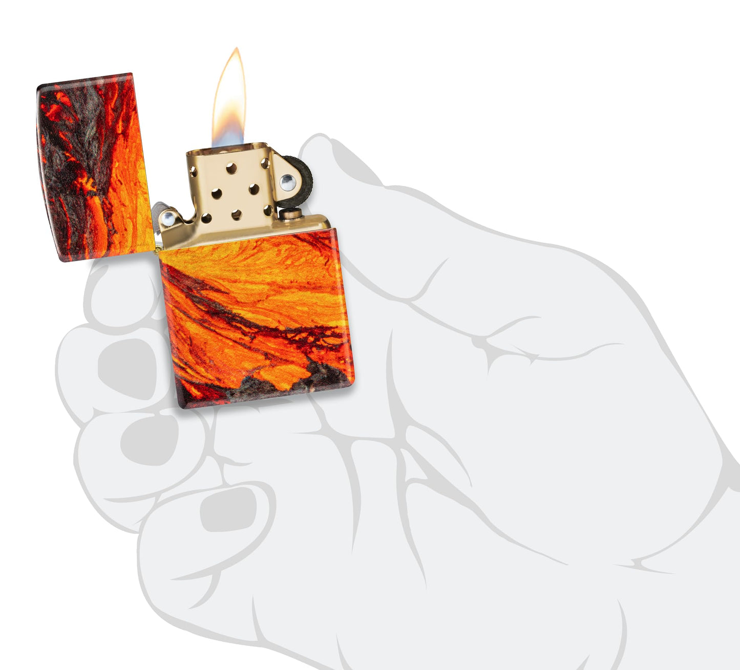 Zippo Lava Flow Design 540 Fusion Pocket Lighter